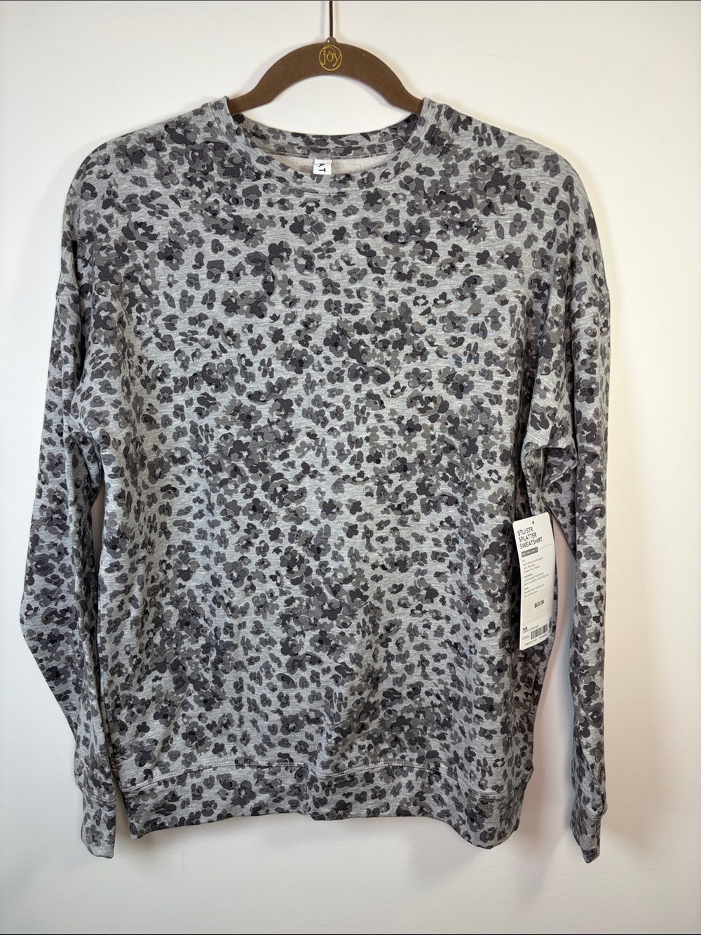 Athleta Studio To Street Splatter Sweatshirt - Heather Gray Libra (HGLB) NWT XS